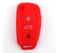 ZFZFC Coque de Clé de Voiture pour Audi A6 4BC5 1997-2005, Portable Voiture Clé Protection Étui Telécommande Clé Protecteur Accessoires,Einheitsgröße-C Red