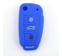 ZFZFC Coque de Clé de Voiture pour Audi TTS 2011-2015, Portable Voiture Clé Protection Étui Telécommande Clé Protecteur Accessoires,Normal-D Blue