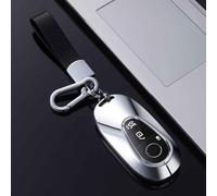 ZFZFC Coque de Clé de Voiture pour Benz C-Class C200L C260L 2022, Portable Voiture Clé Protection Étui Telécommande Clé Protecteur Accessoires,Einheitsgröße-C Silver