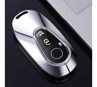 ZFZFC Coque de Clé de Voiture pour Benz C200L 2022 2023, Portable Voiture Clé Protection Étui Telécommande Clé Protecteur Accessoires,Normal-A Silver