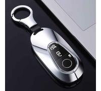 ZFZFC Coque de Clé de Voiture pour Benz C200L 2022 2023, Portable Voiture Clé Protection Étui Telécommande Clé Protecteur Accessoires,Einheitsgröße-B Silver