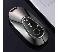 ZFZFC Coque de Clé de Voiture pour Benz S-Class S350L S400L S450L S500L C200 C260 2020-2024, Portable Voiture Clé Protection Étui Telécommande Clé Protecteur Accessoires,Normal-A Black
