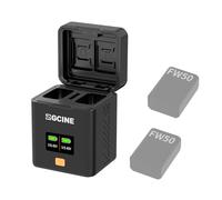 ZG CINE NP-FW50 Boîtier de chargement, charge rapide USB-C PD et écran OLED, boîtier de charge de batterie portable pour appareils photo Sony (A7 III, A6000, A6300) + compartiment pour carte mémoire