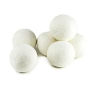 ZG- Home ZGH-106 10156 Lot de 6 balles de séchage en Laine réutilisables pour adoucissant Naturel Blanc Taille XL