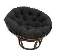 ZGantrix Coussin de Fauteuil Papasan, Sol Rembourré pour Pivotant, Papasan Rond, en Polyrotin Diamètre 100 Cm et Épaisseur du 10 Meubles Rotin Chaises Jardin Fleurs Rondes (90 * 90cm Noir