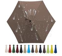 ZGantrix Housse de Rechange pour Parasol 200cm 250cm 270cm 300cm Toile Parasol d'extérieur À 6 Baleines Auvent de Rechange pour Parasol de Terrasse Tissu de Polyester(L54,3.0M 9.8ft/6 Ribs)