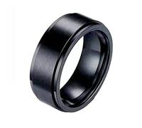 ZGBQHQN Anneau de mariage en acier inoxydable Knbob, bague de spinner d'anxiété de 8 mm, bande ordinaire, homme promesse Ring avec nom