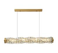 ZGBQHQN Crystal Lustre Luxe linéaire Crystal Lustre Pending Lampe rectangulaire de Plafond LED Moderne