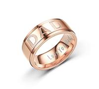 ZGBQHQN Knbob Men's Decorative Rings, 8 mm papa Love You Dada