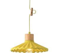 ZGBQHQN Lustre, Nordique Simple Multicolore Pendentif Clair Ombre Industrielle Ciment Suspendu Lampe à Bois Massif Plafond de palissade pour la Salle à Manger de la Vie de Cuisine (Rose)