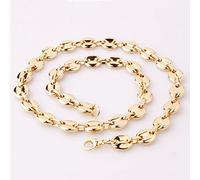 ZGBQHQN MENSEMENTS FEUMENTS 316l en acier inoxydable en argent or couleur de café Berce de café Collier de chaîne de chaîne ou de bracelet Cadeau