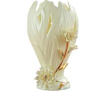 ZGBQHQN Vase de Fleurs, Vase Floral décoration de Maison Moderne Vase en céramique, Vase décoratif en Or léger et Luxueux, Qui Peut cultiver des Fleurs dans l'eau (Couleur: Blanc, Taille: 1526 cm)