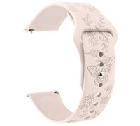 ZGCE Bracelet de montre floral gravé 20 mm 22 mm - Bracelet de montre en silicone imperméable - Avec fermeture rapide - Bracelet de rechange réglable pour homme et femme (22 mm, rose)