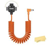 ZGCINE DT-DCL D-Tap vers DC 5.5x2.5mm Câble d'Alimentation pour Amaran 60ds/60xs Atomos Ninja V Feelworld Monitor - Rotatif 180°, Indicateur Anti-Inversion, Nylon Tressé