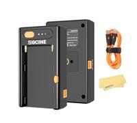 Zgcine NPF-02 NPF Adaptateur d’Alimentation de Chargeur de Batterie, Prend en Charge l’entrée/Sortie USBC/Sortie 25W Charge Rapide, Peut alimenter Les caméras et Les moniteurs