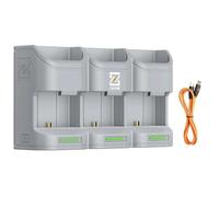 ZGCINE PC3-LPE6 Étui de Charge Rapide PD 3 Emplacements pour Batteries Canon LP-E6/E6N/E6NH/E6P - Compatible avec 5D Mark II/III/IV, 5DS/R, 60D/70D/80D, 6D Mark II, 7D Mark II