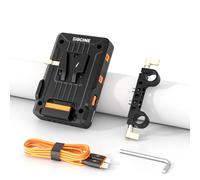 ZGCINE-Plaque de montage en V vérian,PD 14.8V,avec pince de 15mm,adaptateur de plaque v-lock pour batterie standard - Type VP1 Kit 1