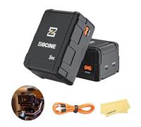 ZGCINE S95 Mini V-Mount Batterie Support Charge Rapide pour smartphones, lumière d’appoint, caméras vidéo, caméscopes, moniteurs 6400mAh 14.8V 94.72Wh