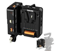 ZGCINE VM-HS2 V Mount Battery Plate Échange à Chaud,Batteries V-Mount Double Face,Sortie USB-C 100W,4 4 D-Tap/ 2 LEMO pour Caméra,Caméscope,Stabilisateur,Réalisateur et Studio de Production en Direct