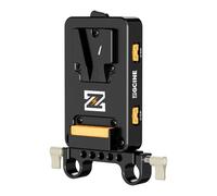 ZGCINE VM-VP3 V-Mount Battery Plate with USB-C PD Output, 3 D-Tap Outputs,15mm Rod Clamp, One-Key Power Control for Sony FX3, Canon EOS R5/R6/R7/R10, Panasonic LUMIX GH6/S5 II, a7S III/a7 IV etc.