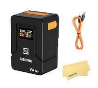 ZGCINE ZG-V99 Pro V-Mount Batterie,Puissance de Sortie 100W,Charge Rapide 1.5h,avec Ports USB-C,D-Tap,DC,écran OLED,Compatible avec Appareils Photo,Smartphones,Ordinateurs et Lampes Vidéo