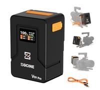ZGCINE ZG-V99Pro V-Mount Batterie 14,8 V 99,9 Wh 6400 mAh PD USB-C 100 W Charge rapide avec ports USB D-Tap BP pour appareils photo, caméscopes, lampes LED, moniteurs - Orange