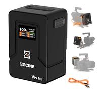 ZGCINE ZG-V99Pro V-Mount Batterie 14,8 V 99,9 Wh 6400 mAh PD USB-C 100 W Charge rapide avec ports USB D-Tap BP pour appareils photo, caméscopes, lampes LED, moniteurs - Noir