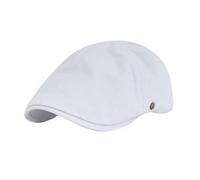 ZGCrumphant Béret en Coton et Casquette Plate de Vendeur de journaux, Casquette de Chauffeur de Taxi, de Conduite et de Golf pour Hommes(White)