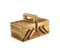 ZGCrumphant Boîte De Rangement Rétro, en Bois, À Cosmétiques Multicouche, Portable for Couture Et Fil Coffret en Bois