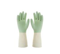 ZGCrumphant Gants de ménage Gants de nettoyage cuisine durables en caoutchouc imperméables, gants sécurité for la maison, longs vaisselle Latex(Light green,S)