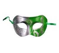 ZGCrumphant Masque Antique à tête plate en or et argent, 1 pièce, demi-masque de décoration for fête de bal, for hommes et femmes pour fête(Green)