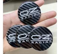 ZGCYK 4 Pièces Voiture Cache-moyeux Autocollant pour OZ 62MM Car Hub Center Cap Wheel Covers Pneus et Jantes Stickers Accessoires,CarbonFiber