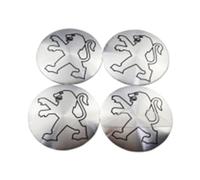 ZGCYK 4 Pièces Voiture Cache-moyeux Autocollant pour Peugeot 206CC 207CC 3008 307CC 307SW 56MM Car Hub Center Cap Wheel Covers Pneus et Jantes Stickers Accessoires,BlackSilver-C