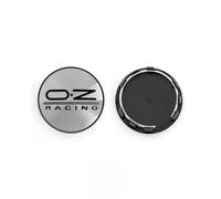 ZGCYK 4 Pièces Voiture Cache-moyeux pour OZ O.Z 59MM Car Hub Center Cap Wheel Covers Pneus et Jantes Stickers Accessoires,SilverBlack