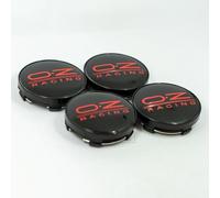 ZGCYK 4 Pièces Voiture Cache-moyeux pour OZ O.Z 60MM Car Hub Center Cap Wheel Covers Pneus et Jantes Stickers Accessoires,BlackRed