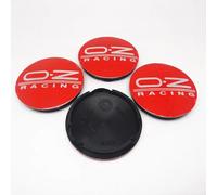 ZGCYK 4 Pièces Voiture Cache-moyeux pour OZ Racing M595 O.Z 62MM Car Hub Center Cap Wheel Covers Pneus et Jantes Stickers Accessoires,RedSilver