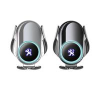 ZGCYK Support Telephone Voiture Induction pour Peugeot 308 2016 2017 2018 2019 2020 2021 2022 2023 2024 Car Wireless Charger Chargeur Fast Charging Accessoires,Blackstyle