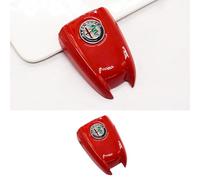 ZGCYK Voiture Coque de Clé pour Alfa Romeo Giulia Stelvio Télécommande étui à Clés Boîtier Protection Porte-Clés Gift Accessories,Redstyle-A