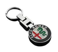 ZGCYK Voiture Porte-Clés Porte Clef pour Alfa Romeo 147GTA Tonale Giulia Mito 156 159 Giulia Key Chain KeyRings Key Covers Key Card Holder Men Women Gifts Accessoire,A-A