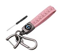 ZGCYK Voiture Porte-Clés Porte Clef pour Volvo XC40 XC60 XC70 XC90 S40 C30 C70 S80 S90 V40 V60 V90 Key Chain KeyRings Key Covers Key Card Holder Men Women Gifts Accessoire,Pinkstyle-A