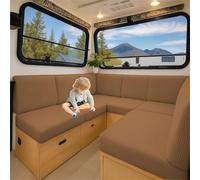 ZGDDPZA Couvre-Coussin Stretch pour siège de Caravane Housse antidérapante en Jacquard pour Banquette, canapé, lit de Camping-Car ou Salon intérieur (Camel,L160-190cm W 90-100cm)