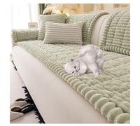 ZGDDPZA Housse de canapé épaisse - Housse de Coussin de Canapé, Nouvelles Housse canape en Velours Imitation Vison Doux pour canapés 2, 3, 4 Place, Housse de Canapé en Forme de L (Vert,90 × 210 cm)