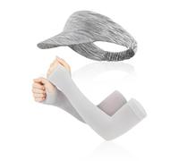 ZGDEIWGF 1 Chapeau De Tennis pour Femme, 1 Paire De Manches De Glace, Un Chapeau De Golf pour Femme, Un Chapeau De Soleil pour Femme, Un Chapeau De Course pour Femme