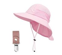 ZGDEIWGF 1 Chapeau Seau pour Enfants, 1 Pince À Chapeau, Chapeau De Soleil pour Filles, Chapeau De Soleil pour Enfants en Plein Air, Chapeau Seau D'Été