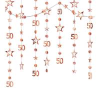 ZGDEIWGF 1 Ensemble De Décorations À Suspendre pour 50E Anniversaire, Décorations À Suspendre en Forme D'Étoile Et De Disque Scintillant, Décorations De Fête d'anniversaire Unisexes