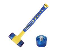 ZGDEIWGF 1 marteau en caoutchouc, 1 tête de marteau de remplacement, outils d'installation, outils de réparation, gadgets ménagers, petit marteau double face