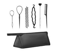 ZGDEIWGF 1 Sac Noir pour Sèche-Cheveux, 6 Outils De Coiffure, Sac De Rangement pour Sèche-Cheveux, Sac De Voyage Portable, Sac De Rangement pour Fer À Friser, Sac De Rangement Anti-Poussière