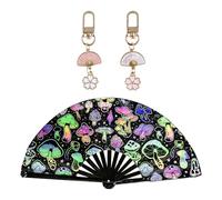 ZGDEIWGF 1 Ventilateur Pliant Brillant, 2 Pendentifs, Cadeau De Ventilateur Pliant, Ventilateur Pliant Portatif, Ventilateur Pliant À Motif Intéressant, Ventilateur Pliant De Vacances