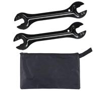 ZGDEIWGF 2 clés de réparation de vélo, 1 Sac à Outils, clé à cône, clé à pédale, clé à pédale de vélo