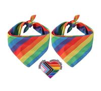 ZGDEIWGF 2 foulards arc-en-ciel, 1 badge arc-en-ciel, accessoires pour cheveux arc-en-ciel, écharpe et bandeau, bandeau fille, accessoires vestimentaires